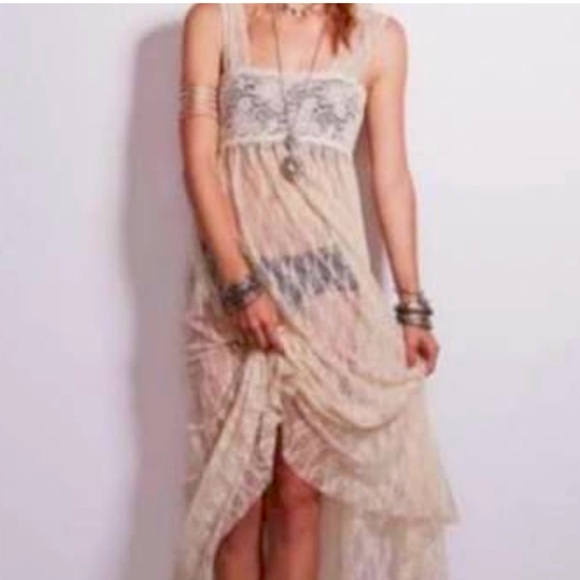 Free People Dresses & Skirts - HP! Free People cream lace maxi